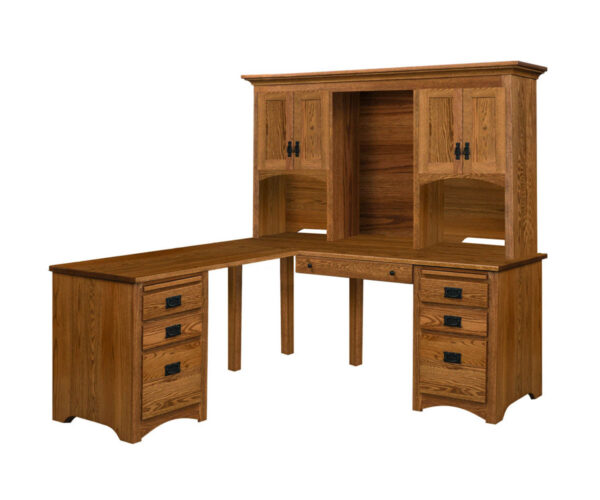Mission Corner Desk & Hutch