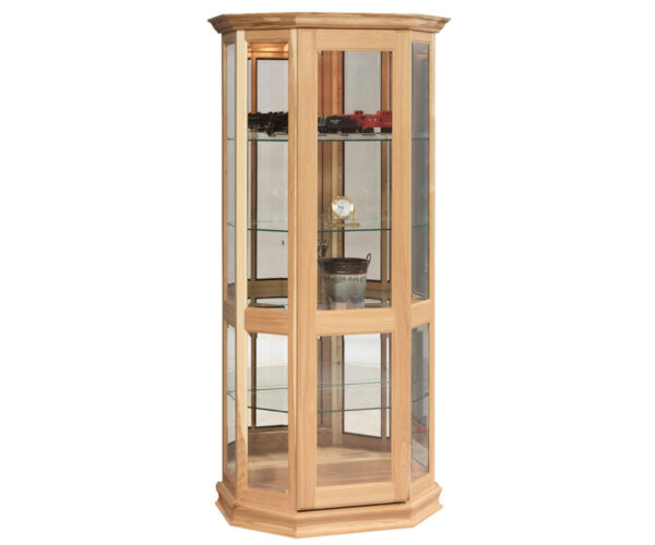 Angled Picture Frame with Sliding Door Curio