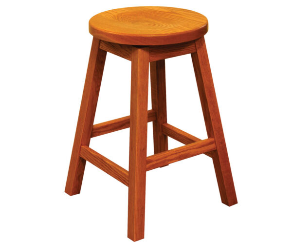 24" Mission Bar Stool w/ Round Swivel Seat