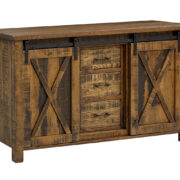 Lahoma Server With Sliding Barn Doors And Drawers
