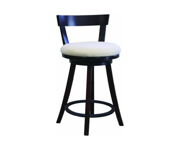Turnstone 24" Swivel Bar Stool with Back and Metal Ring