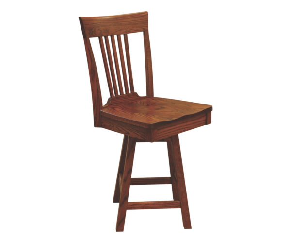 OW Shaker 5 Slat 24" Swivel Bar Chair