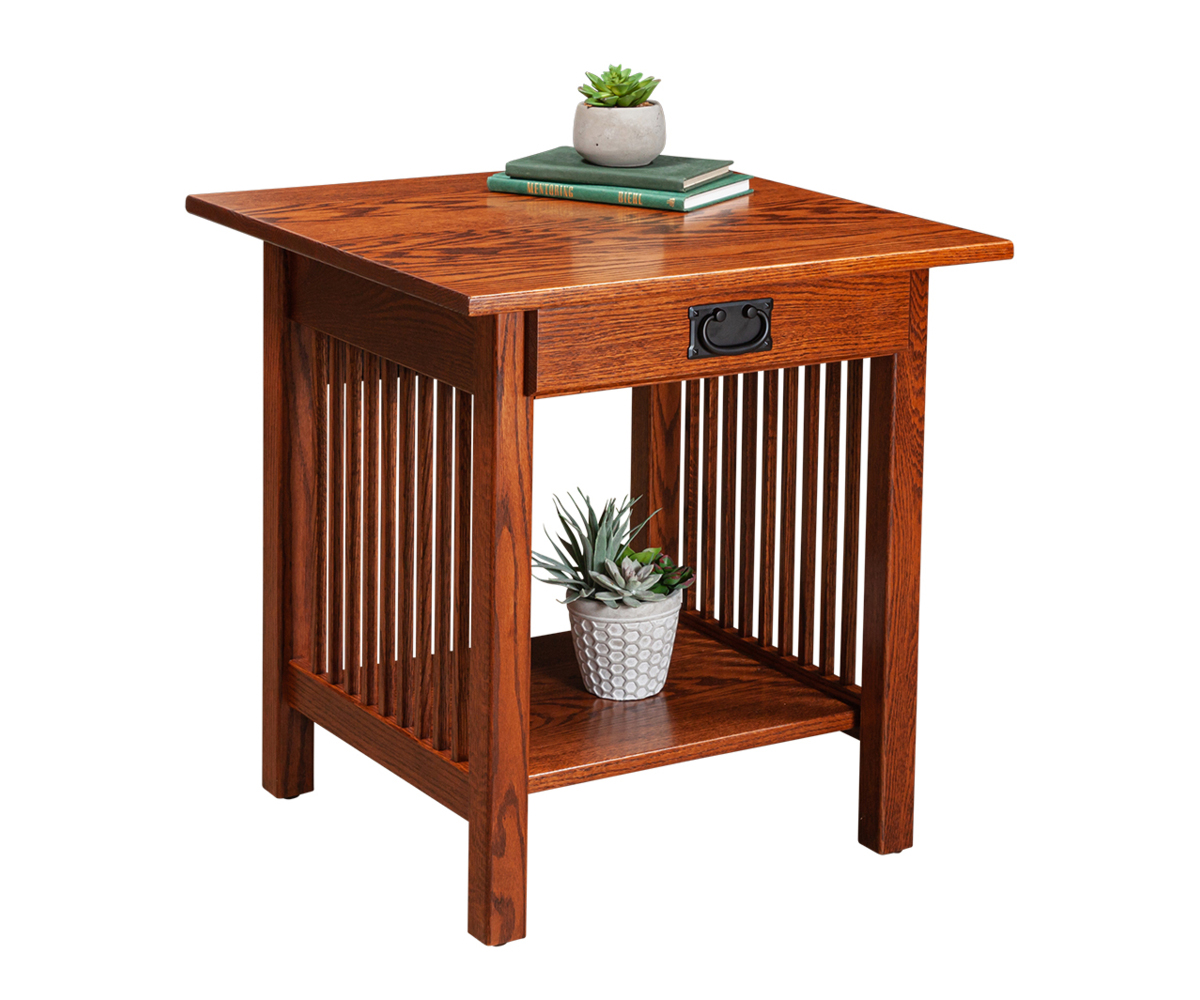 Mission End Table With Drawer - Image 2