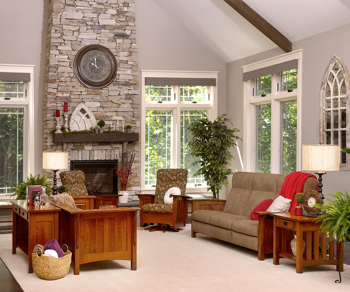 Panel Mission Swivel Glider Recliner - Image 4