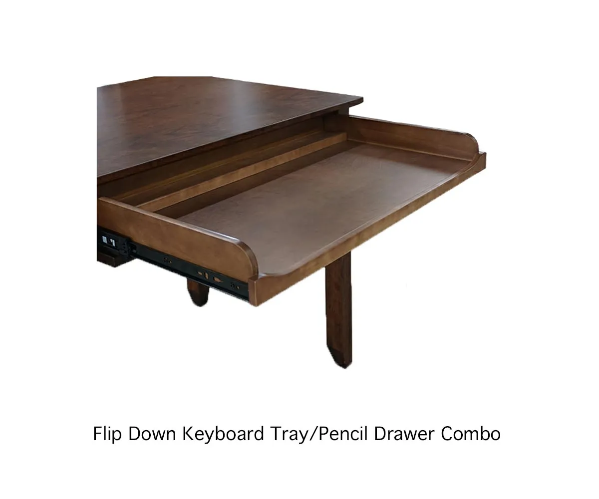 Traditional Double Pedestal Desk & Hutch - Image 3